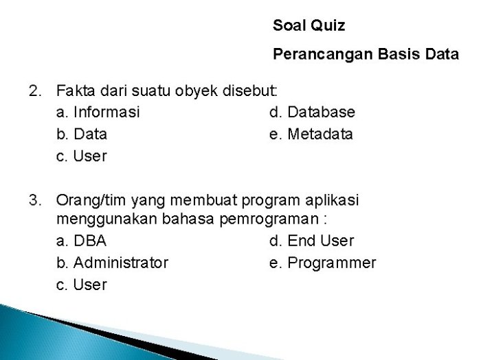 fakta dari suatu obyek disebut