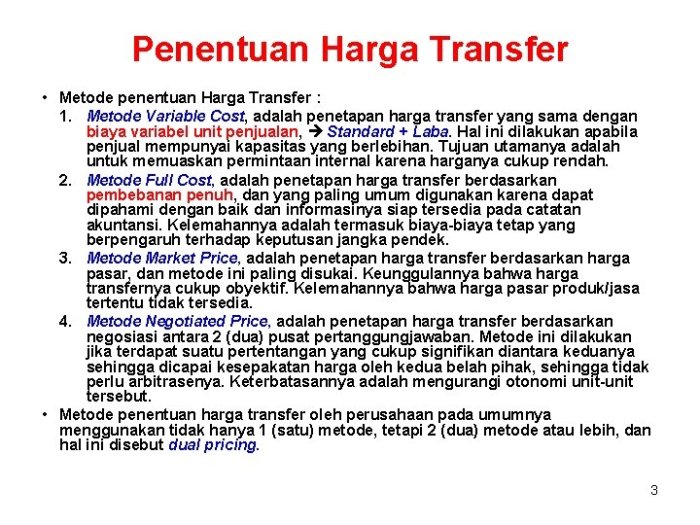 metode penentuan harga transfer terbaru