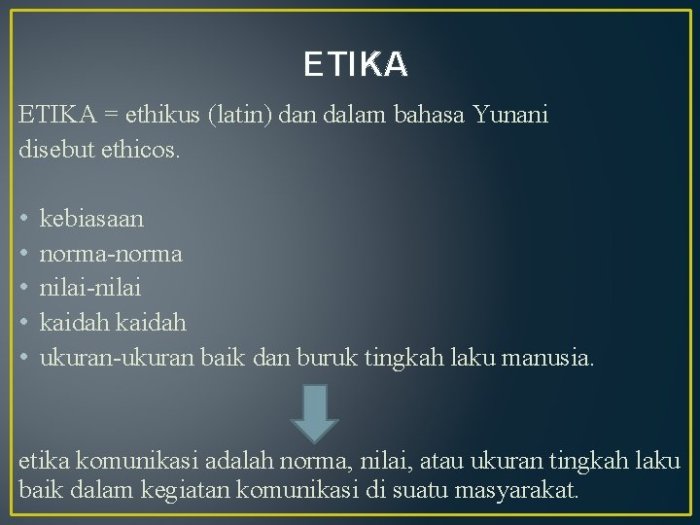 komunikasi etika staf