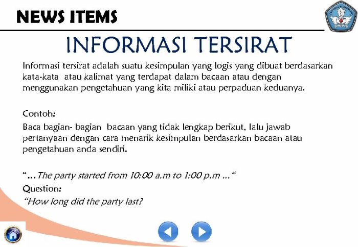 contoh soal informasi tersurat