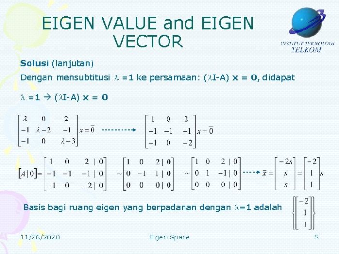 cara mencari vektor eigen