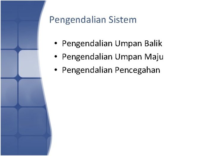 contoh sistem pengendalian umpan maju terbaru