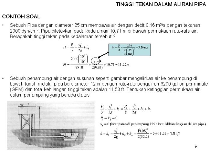 contoh soal aliran pipa bercabang terbaru