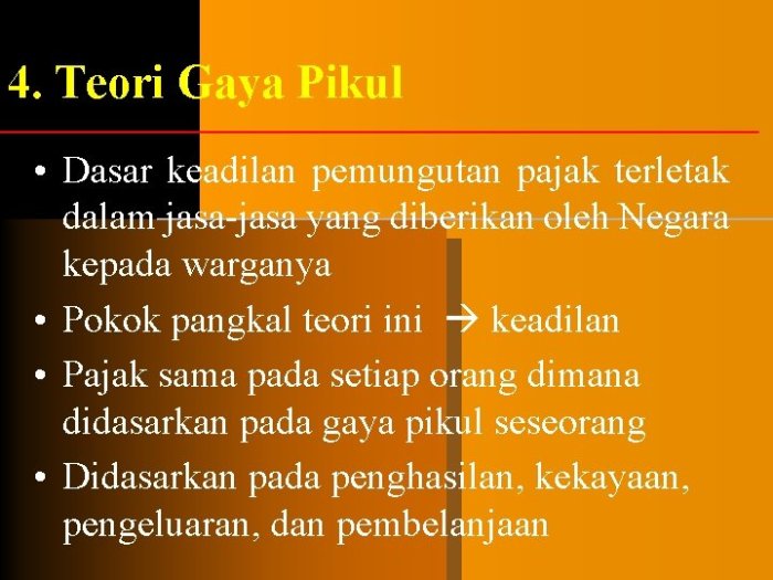 teori yang mendukung pemungutan pajak