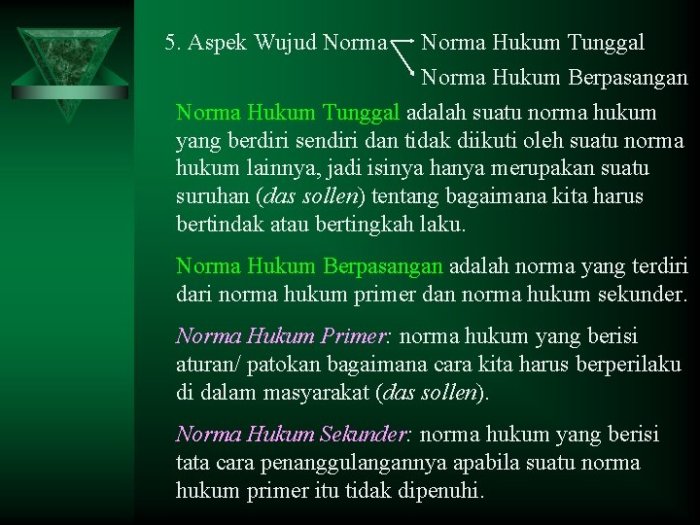 Perbedaan norma hukum dengan norma lainnya