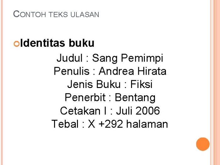 identitas buku sang pemimpi