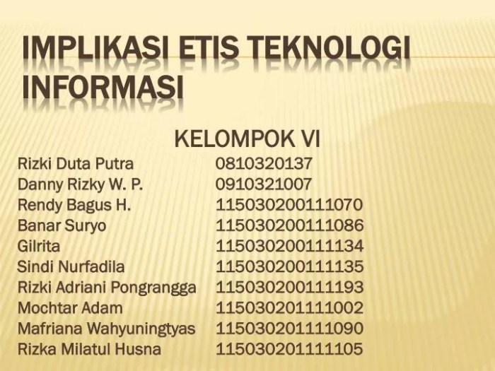 implikasi etis dari teknologi informasi terbaru