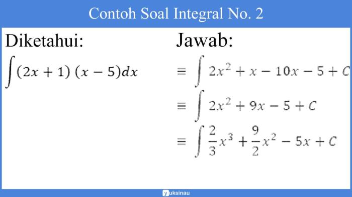 integral tentu contoh soal