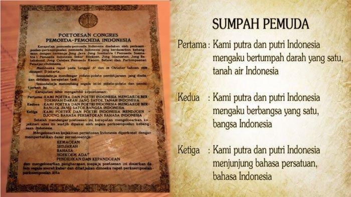 teks sumpah pemuda dalam bahasa inggris terbaru