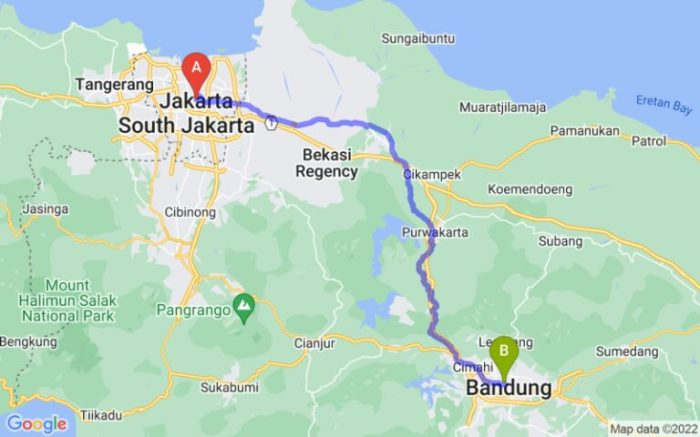 jarak bandung ke sumedang