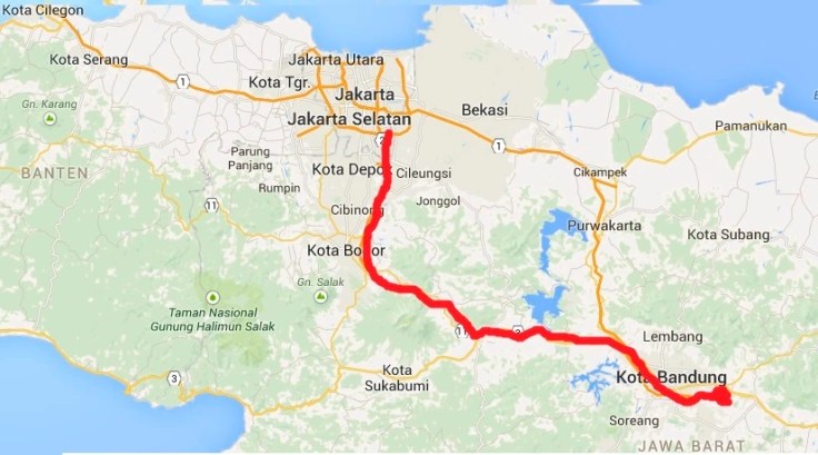 jarak semarang ke bandung terbaru