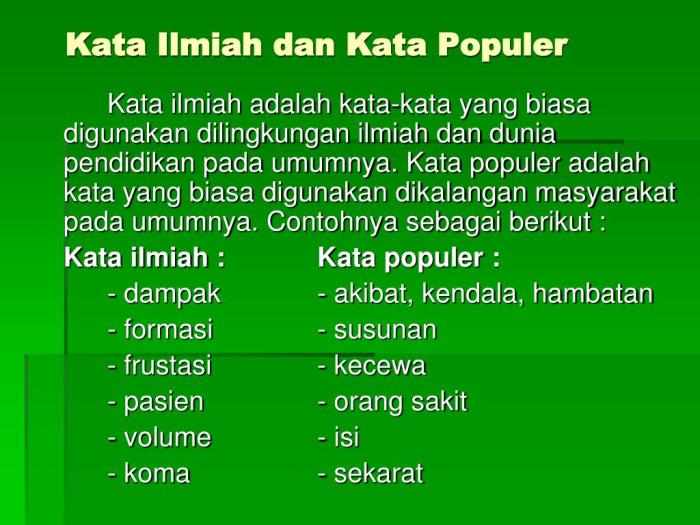 contoh kata populer dalam teks editorial