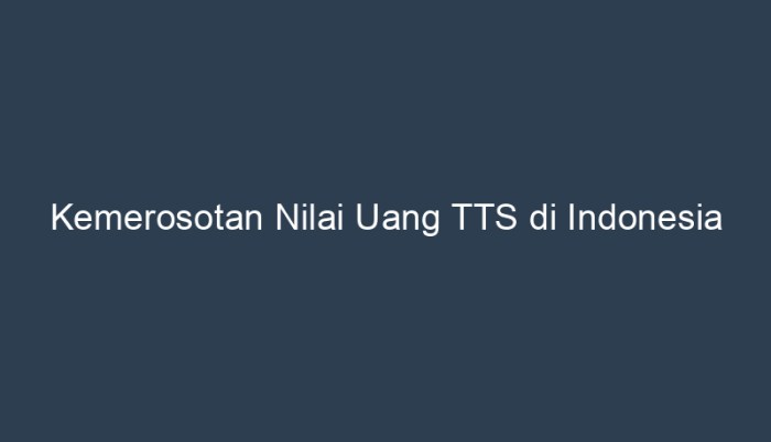 kemerosotan nilai uang tts terbaru