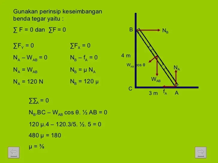 contoh kesetimbangan benda tegar