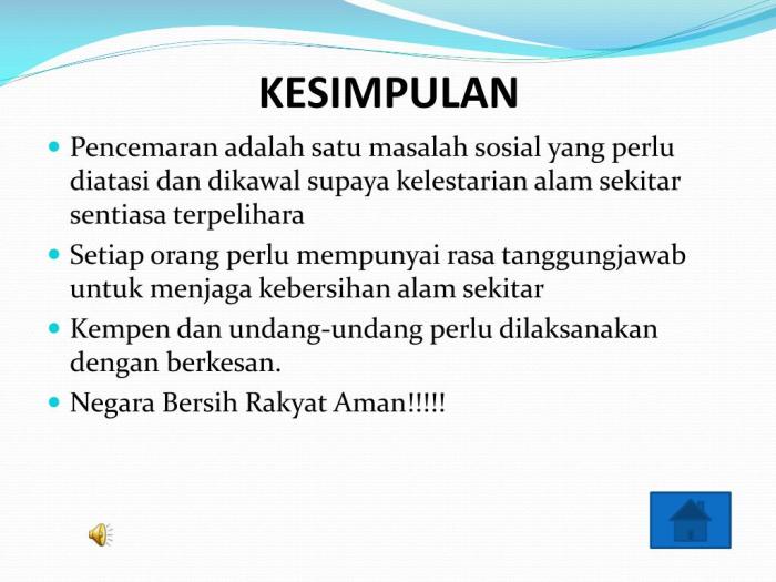 kesimpulan dari pencemaran lingkungan terbaru