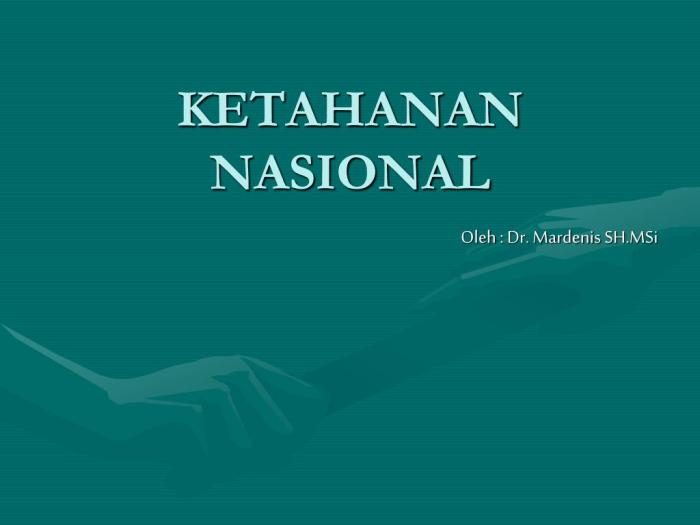 ruang lingkup ketahanan nasional terbaru