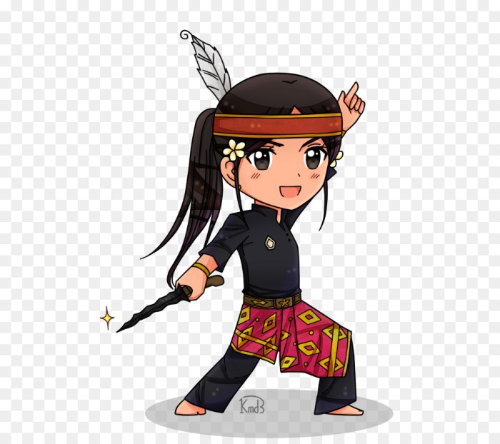 gambar orang silat kartun