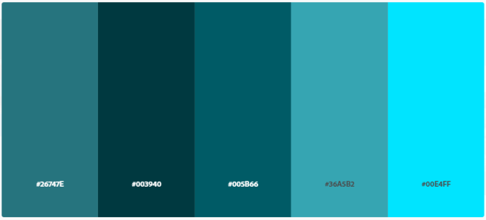 gradasi warna hijau tosca terbaru