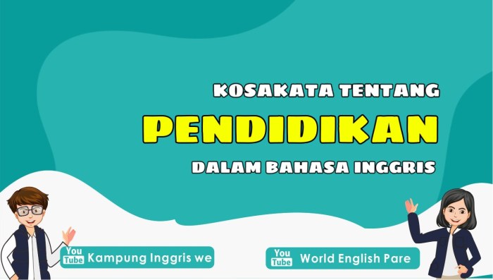 jenjang pendidikan dalam bahasa inggris