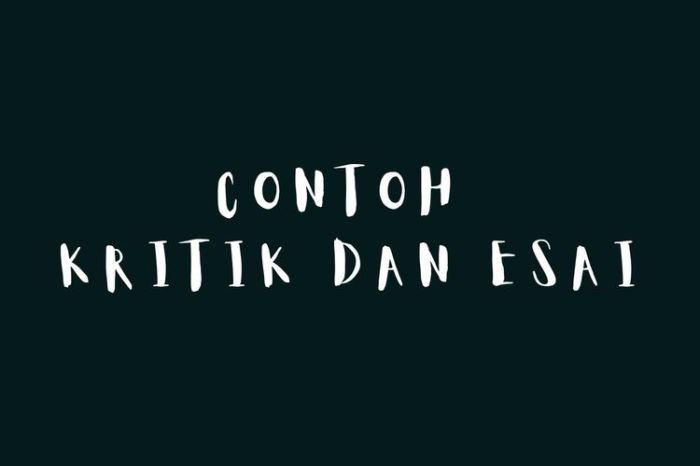 contoh teks kritik sastra terbaru