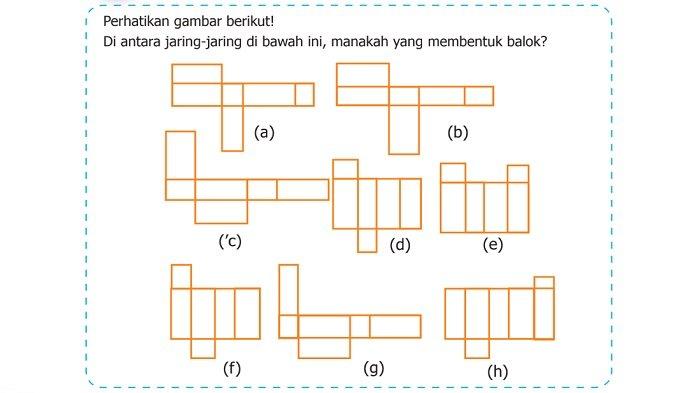 soal jaring jaring balok kelas 5 sd