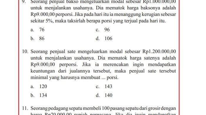 aritmatika sosial kelas 8 terbaru