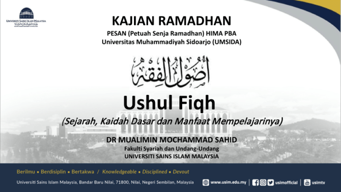 sejarah perkembangan ushul fiqih terbaru