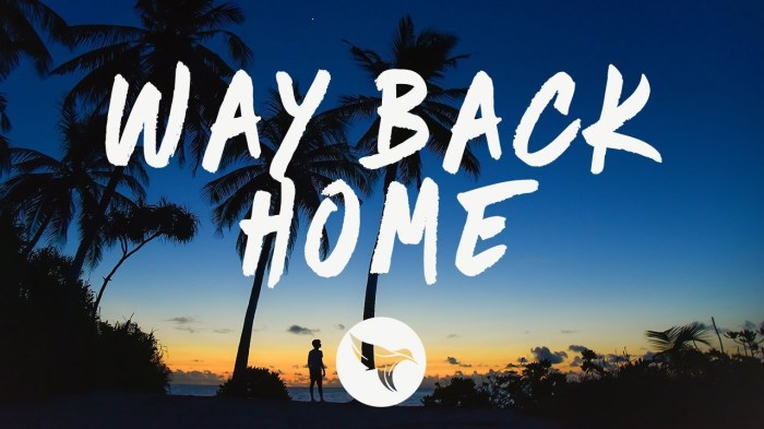 Way back home lirik inggris dan terjemahan