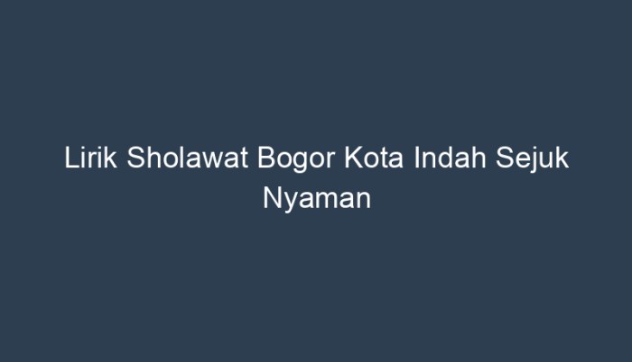 bogor kota indah sejuk nyaman terbaru