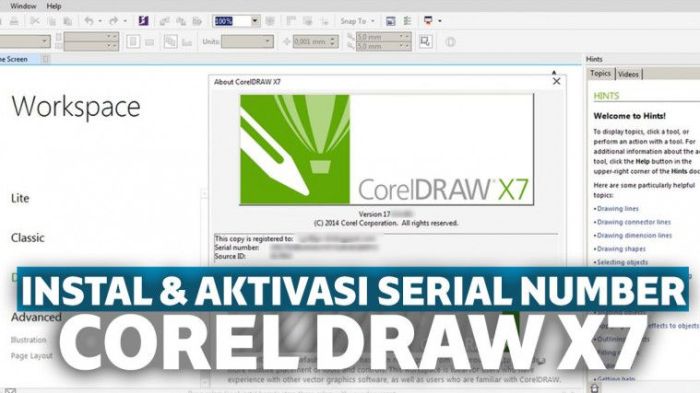 cara instal corel draw x7