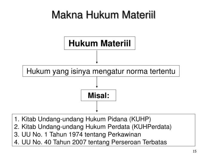 contoh hukum materiil dan formil terbaru