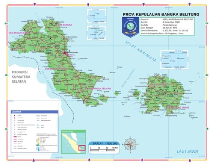 peta provinsi bangka belitung terbaru