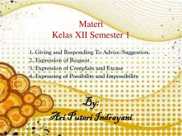 materi kelas xii semester 2