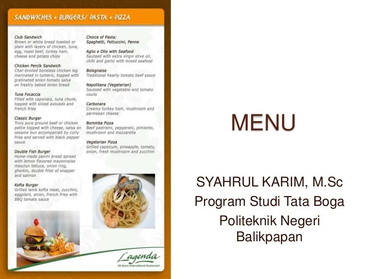 contoh menu table d hote indonesia terbaru