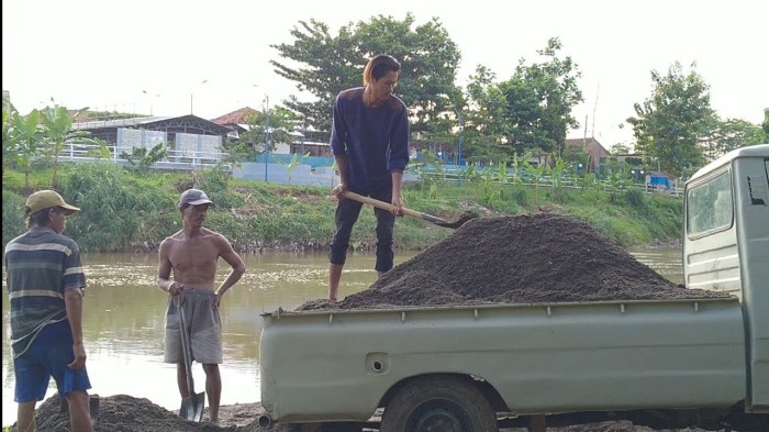 pasir 1 pick up berapa kubik