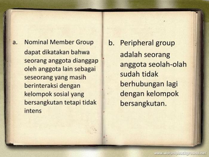 membership group dan reference group terbaru