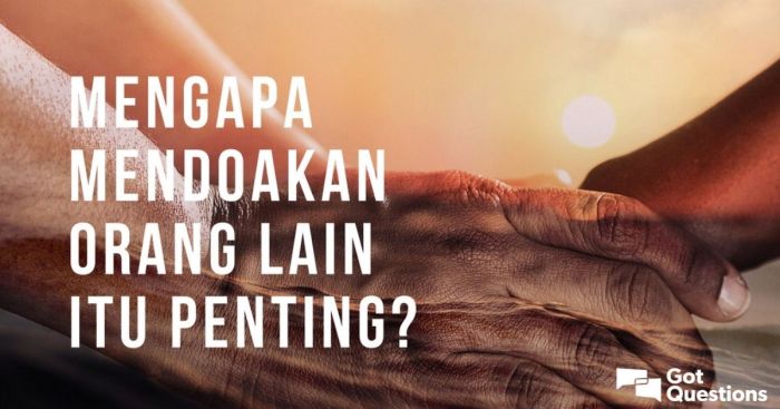 lain mendoakan penting