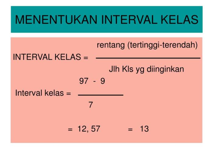 cara mencari interval kelas