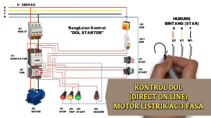 rangkaian dol motor 3 fasa