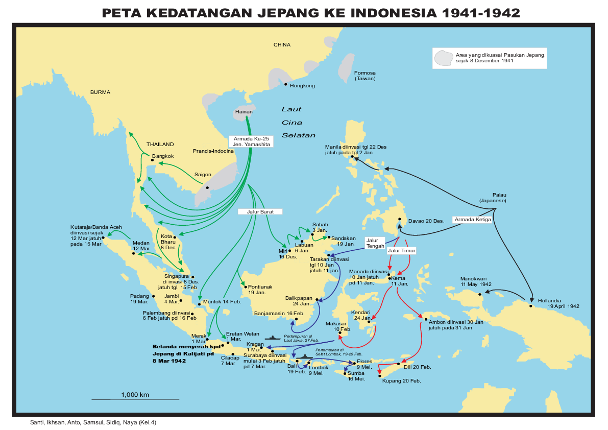 Peta konsep pendudukan jepang di indonesia
