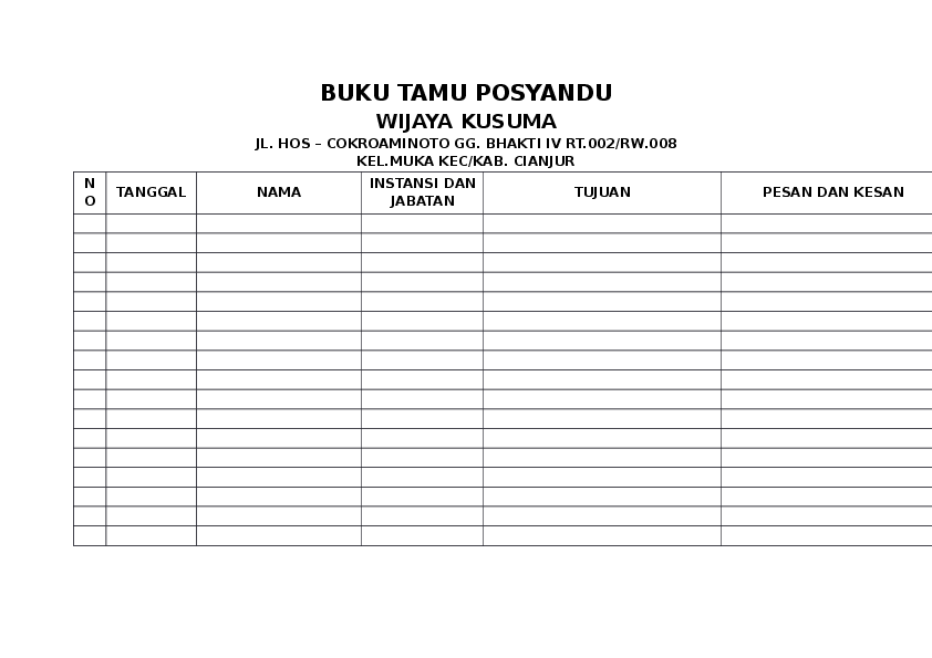 contoh buku tamu sekolah terbaru