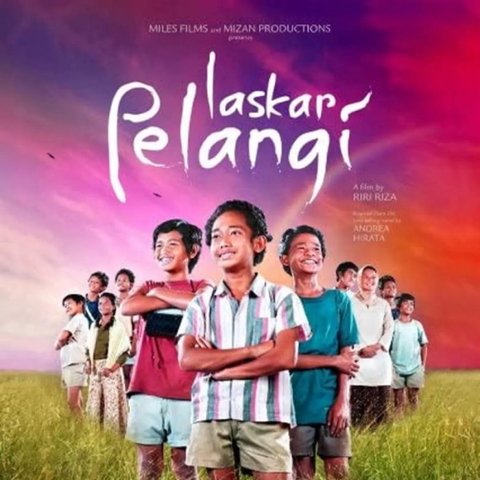 laskar pelangi buku versi