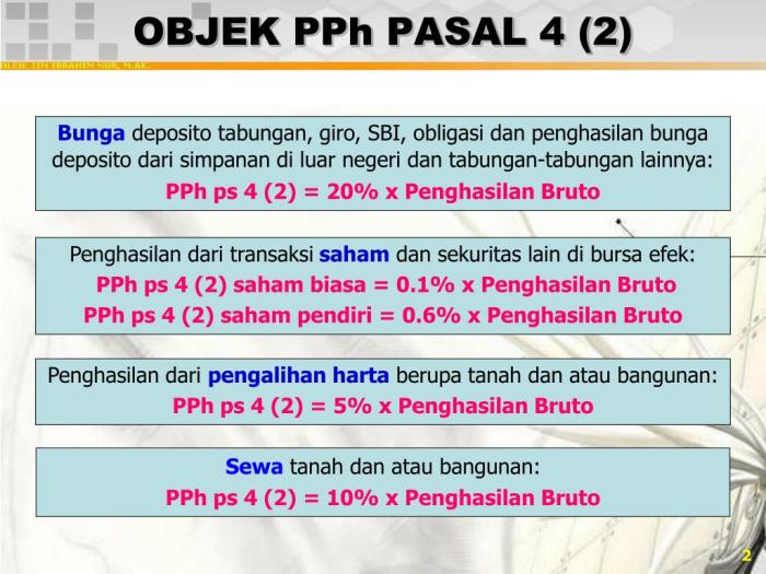 Contoh pph yang bersifat final diantaranya