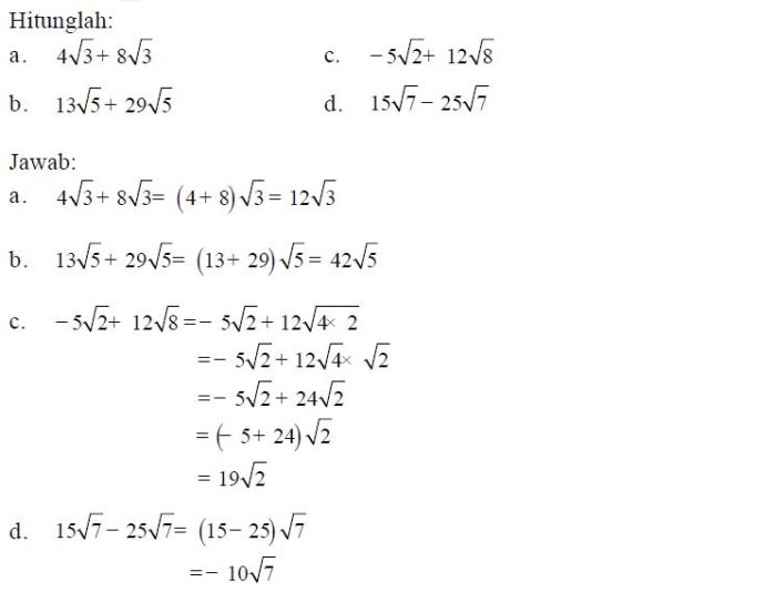 contoh soal rasional akar terbaru