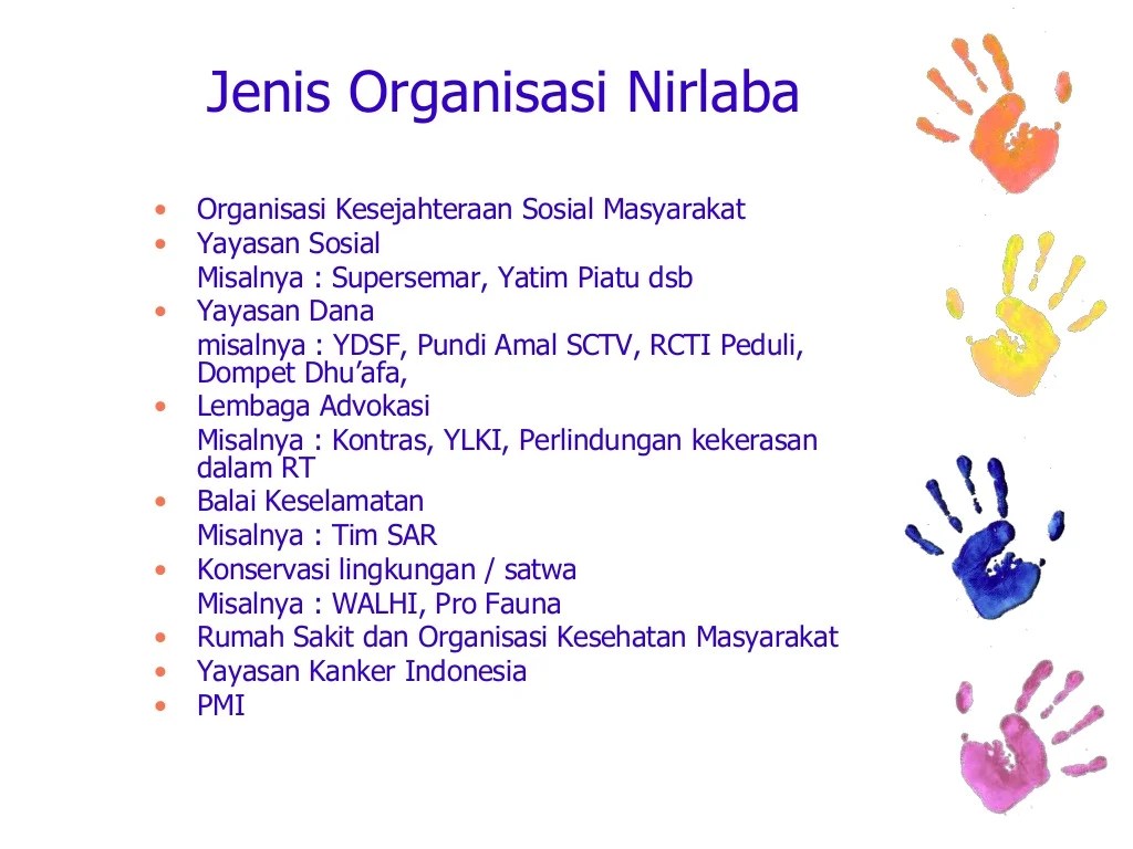 contoh organisasi nirlaba di indonesia