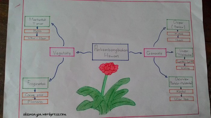 mind mapping reproduksi tumbuhan