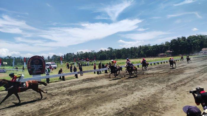 kuda pacuan giezag lapangan berbagi pangandaran lewat