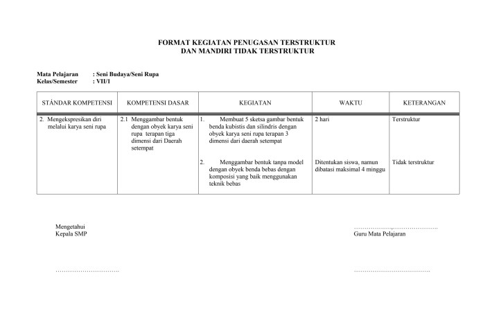 terstruktur tugas bahasa inggris revisi smp