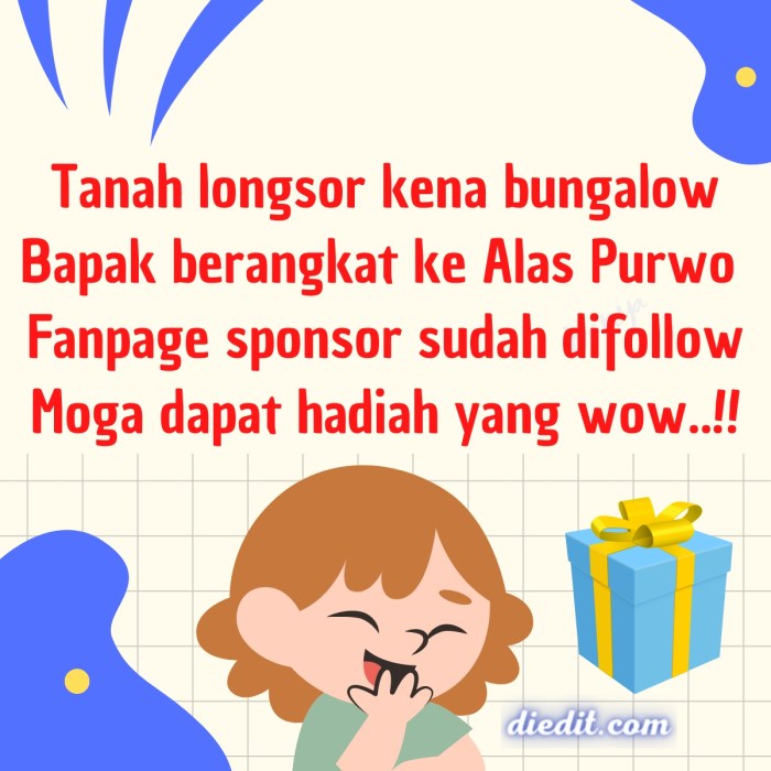 pantun untuk memenangkan giveaway