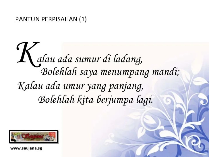 pantun untuk guru perpisahan